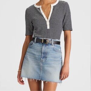 Madewell Blue Denim Mini Skirt